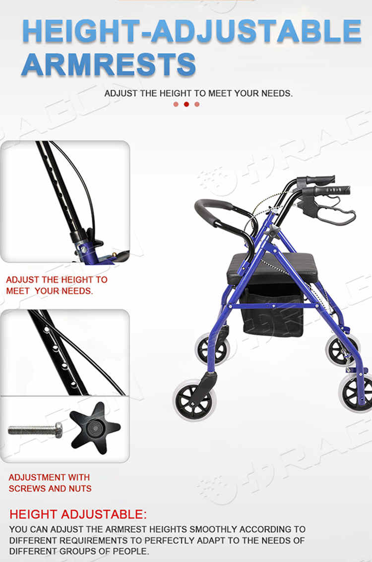 Ayuda para caminar Rollator de ancianos