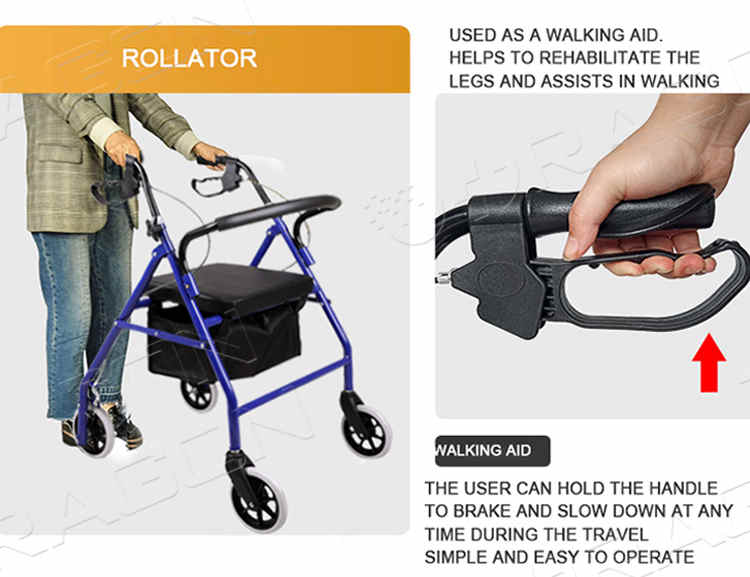 Ayuda para caminar Rollator de ancianos