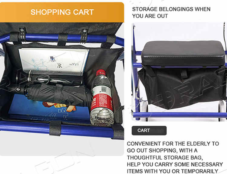 Ayuda para caminar Rollator de ancianos