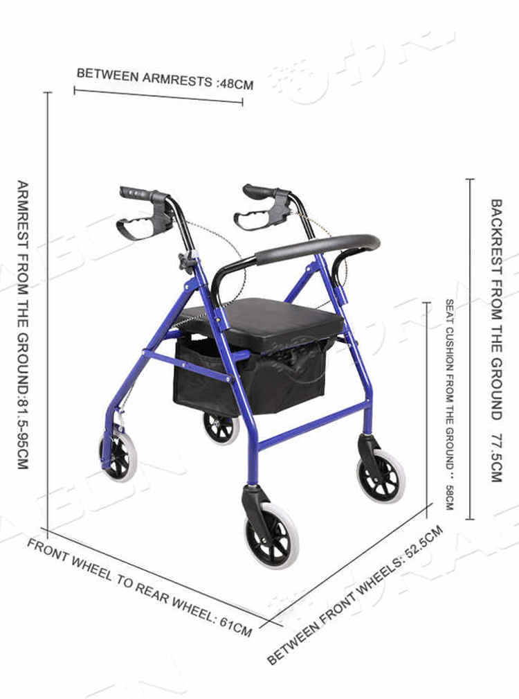 Ayuda para caminar Rollator de ancianos