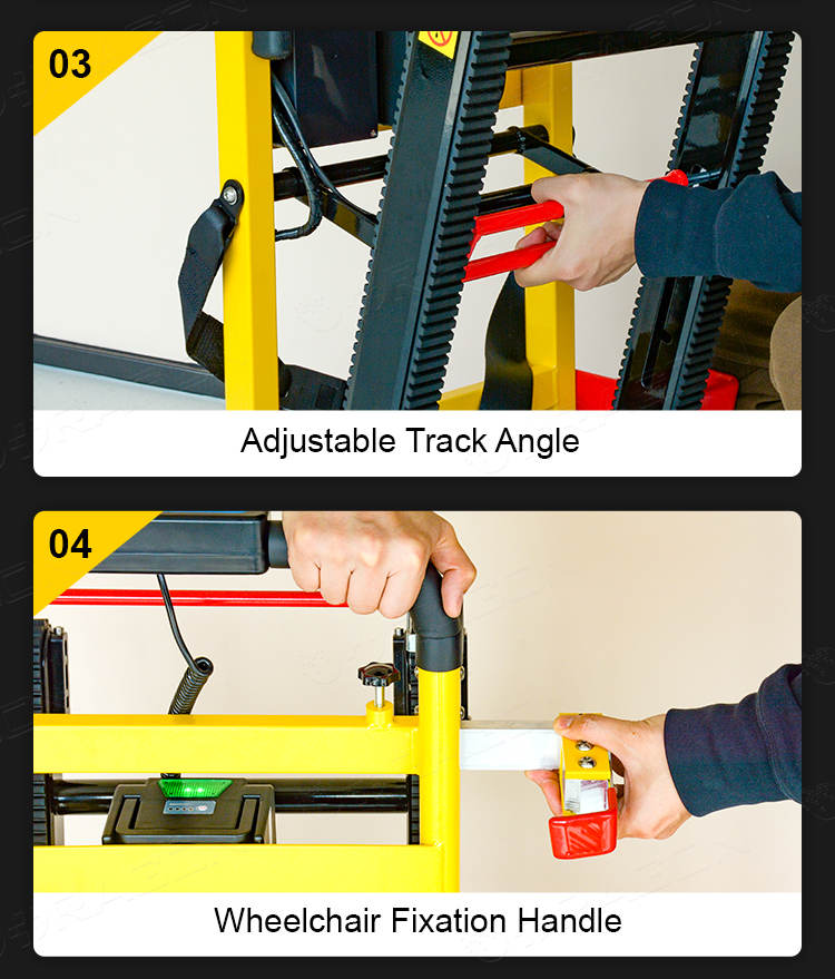 Levantamiento de la silla de escalera eléctrica