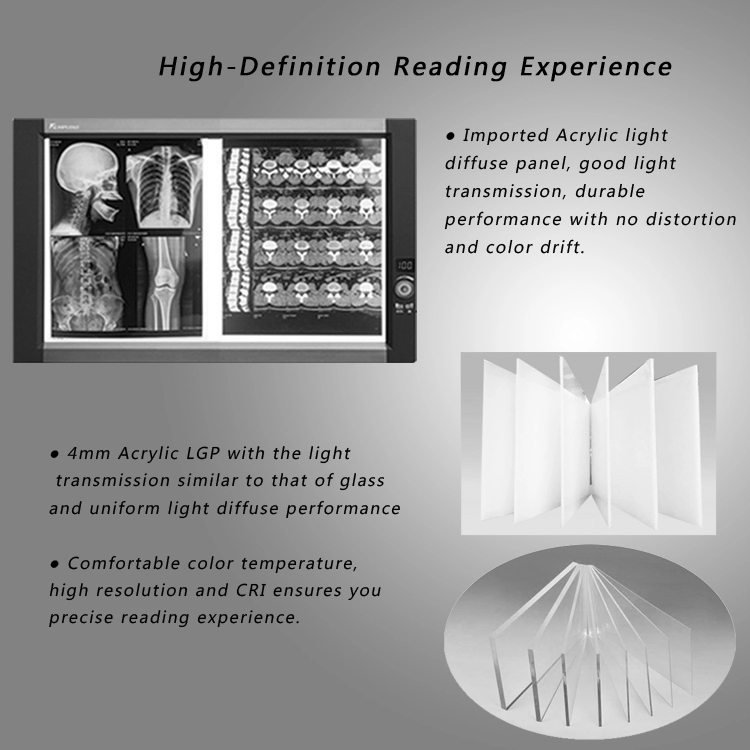 Caja de vista de película de rayos X LED