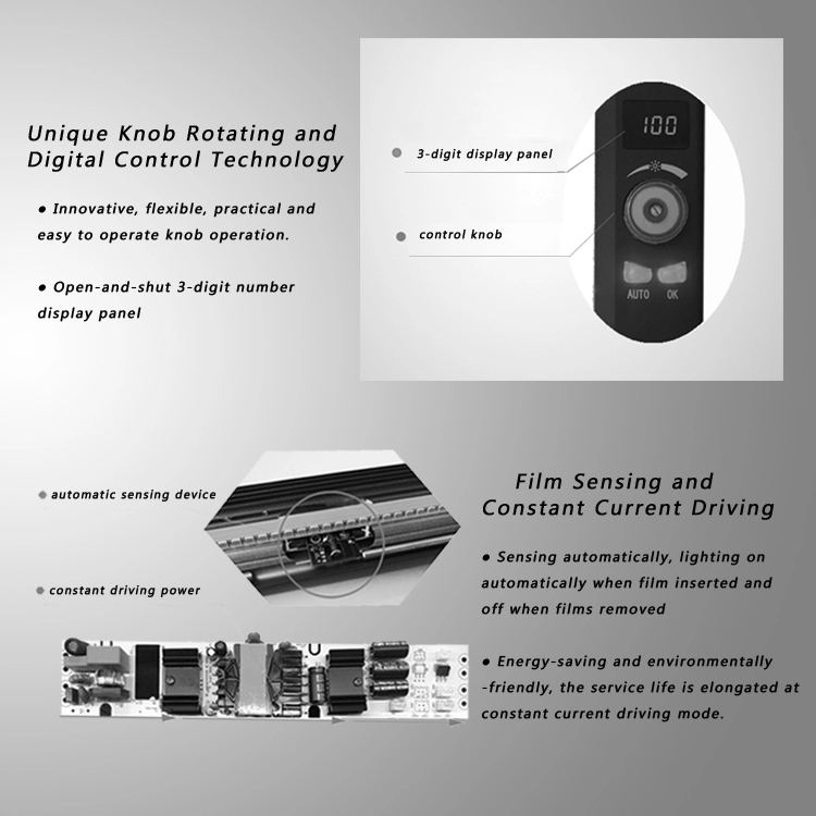 Caja de vista de película de rayos X LED