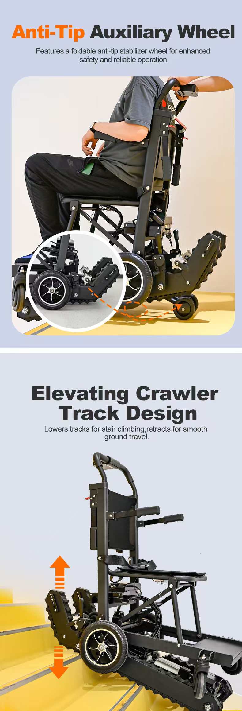 silla de ruedas de escalada