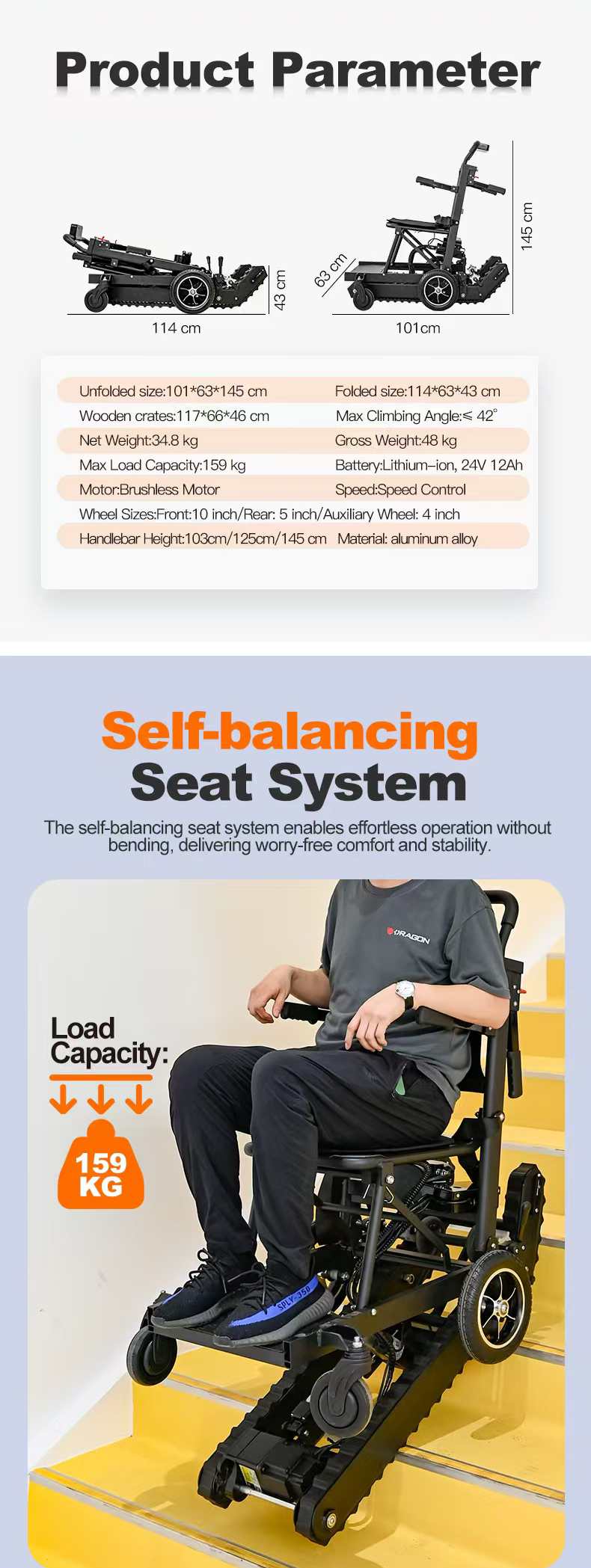 silla de ruedas de escalada