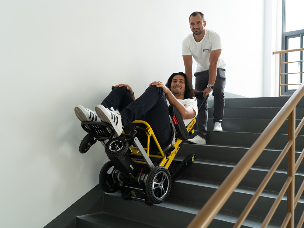 silla de ruedas de escalada