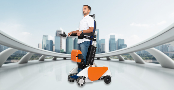 Silla de ruedas de pie