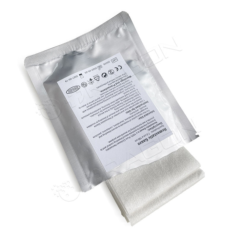 Gasa hemostática de quitosano